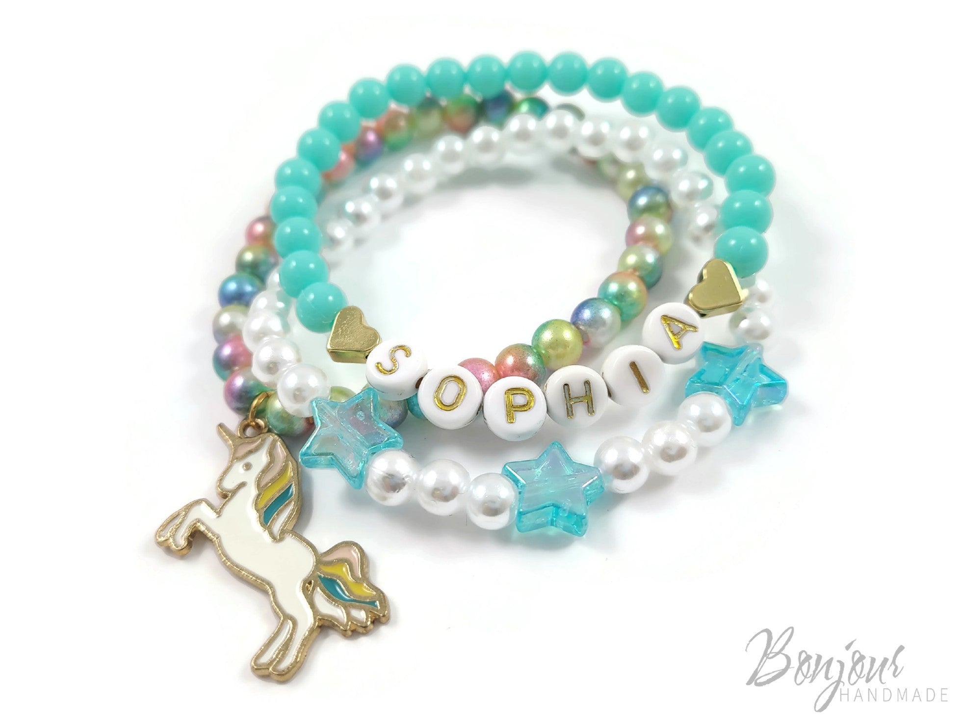 How to make stretch bracelets - The personalized unicorn set