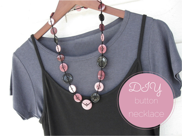 Make a necklace with vintage or thrifted buttons