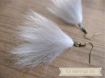 DIY tutorial: Making earrings and a necklace using recycled fur