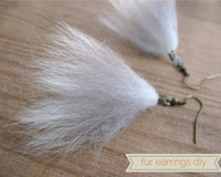 DIY tutorial: Making earrings and a necklace using recycled fur