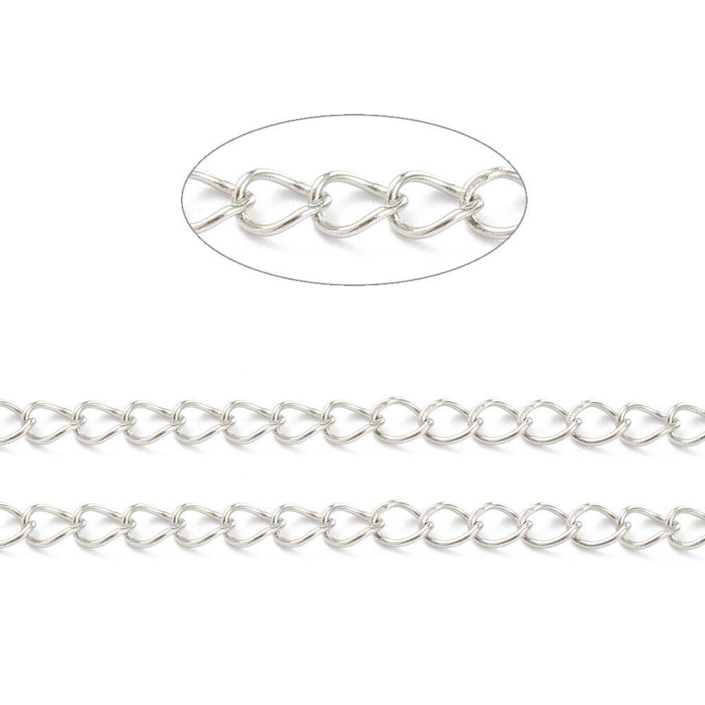 5m (16.4 feet) stainless steel soldered curb chain