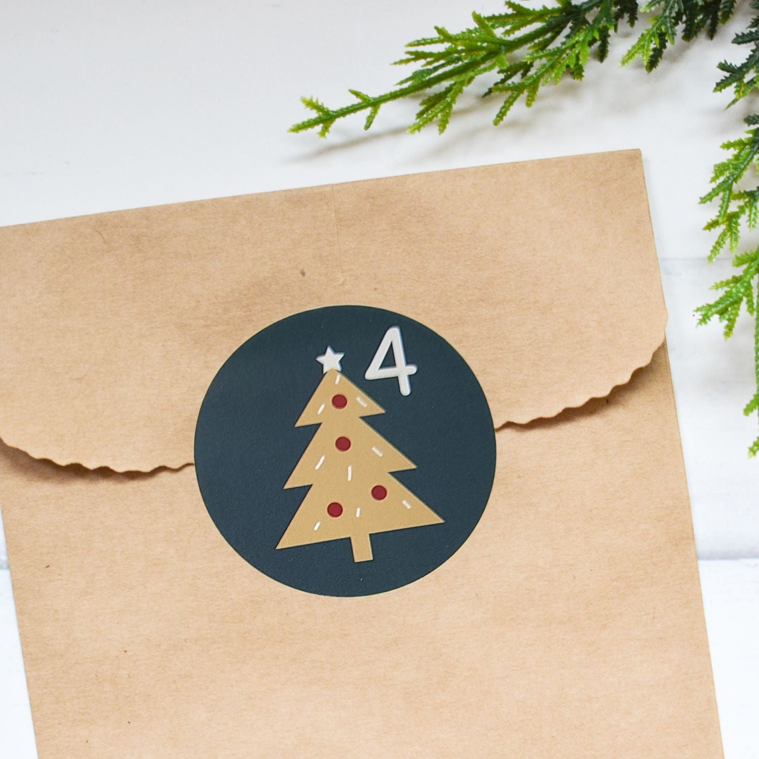 Whimsical Christmas Advent Countdown Stickers