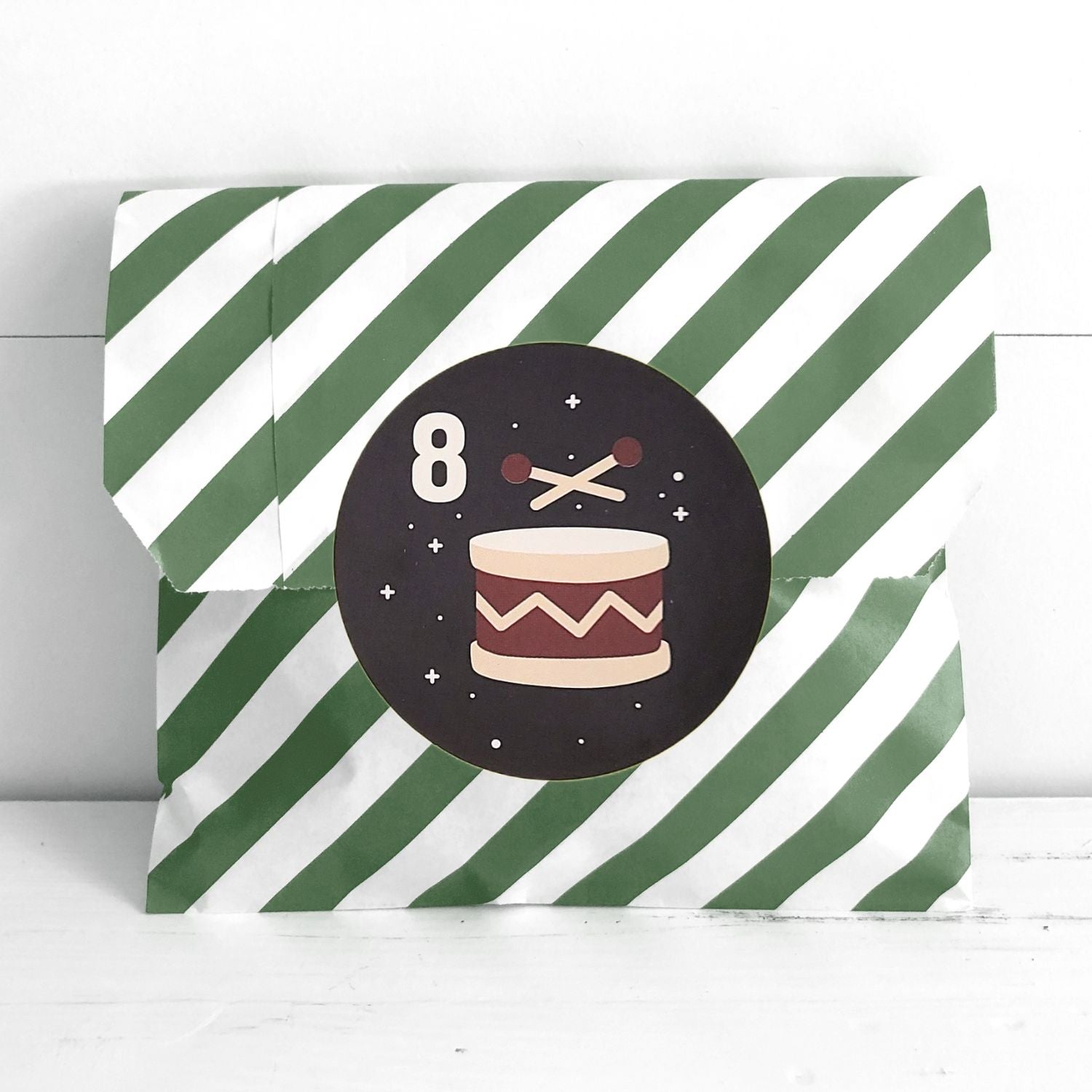 Retro Christmas Advent Calendar Stickers