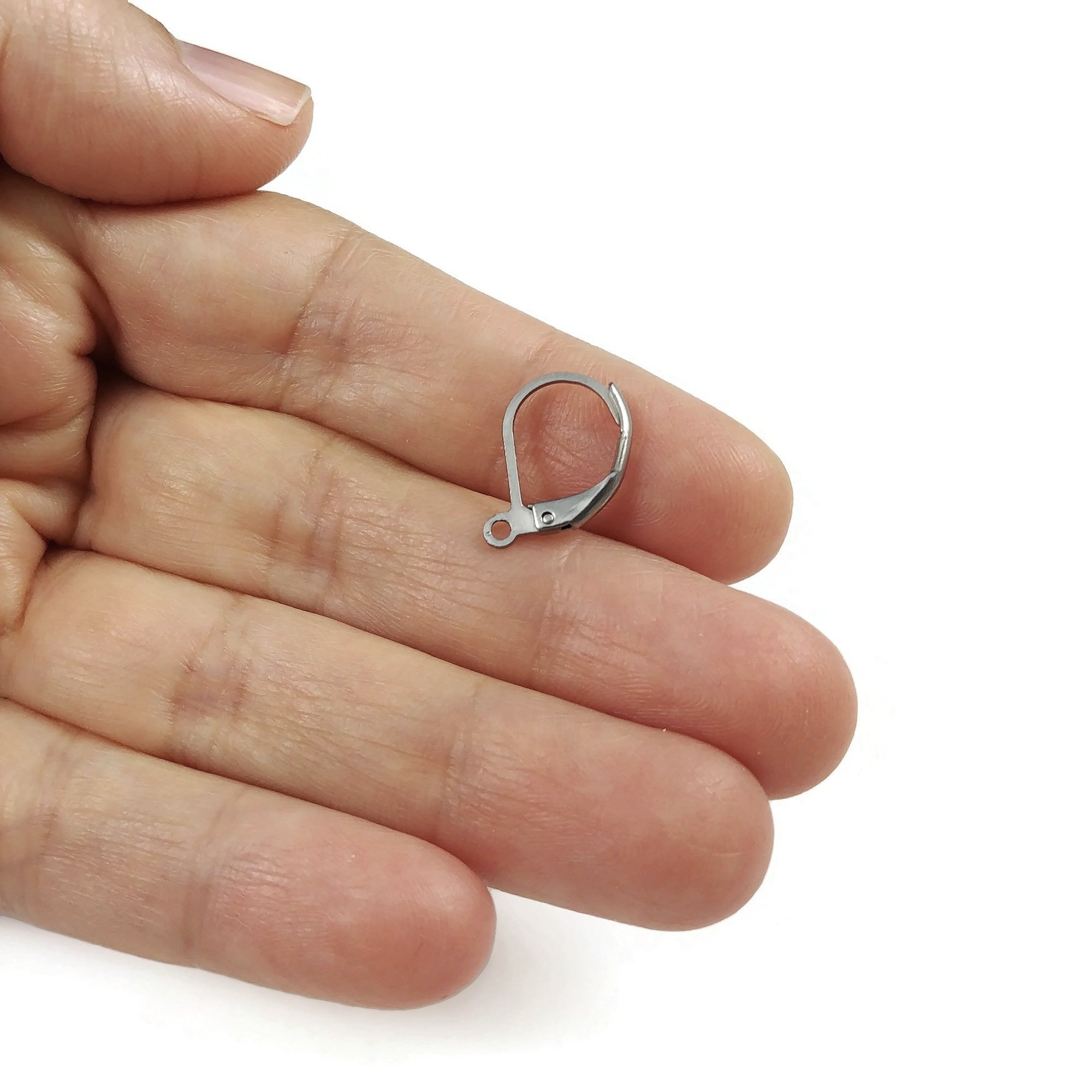 Crochets pour boucle d'oreille en acier inoxydable hypoallergénique