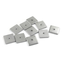 10 Stainless Steel Square Spacer Beads 6mm or 8mm