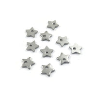 Tiny star charms stainless steel hypoallergenic charms 10pcs