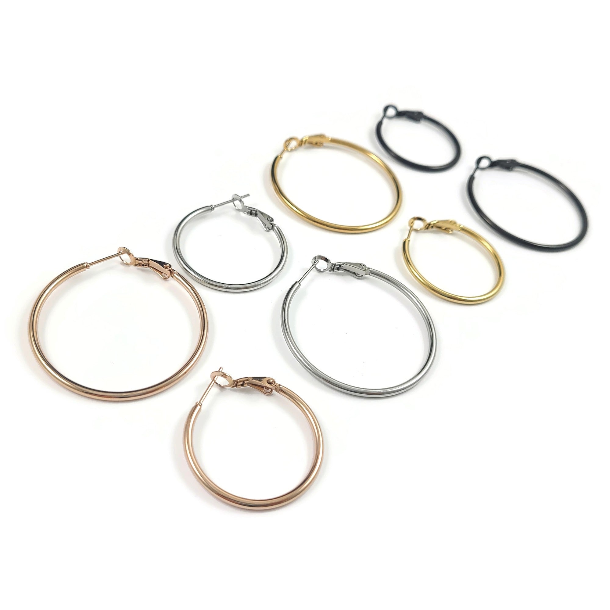 Stainless steel hoops - Nickel free, lead free and cadmium free earwire