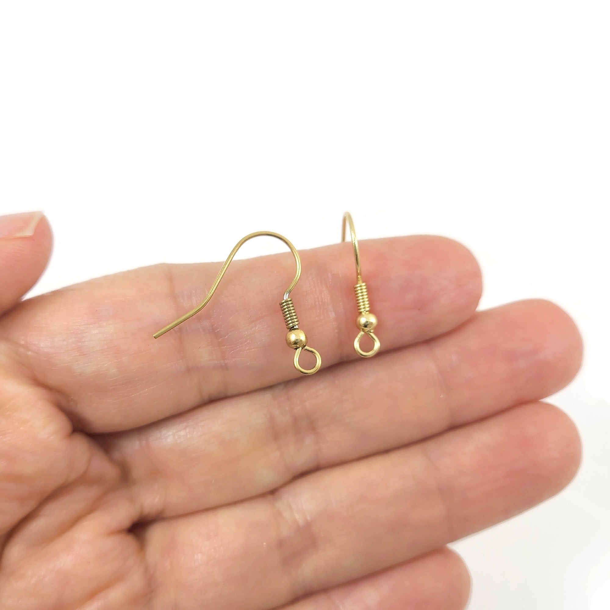 10 pièces (5 paires) crochets pour boucle d'oreille en acier inoxydable or