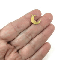 Breloque croissant de lune en acier inoxydable hypoallergénique