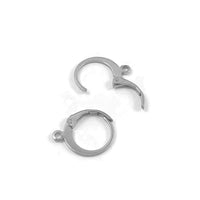 10pcs (5 pairs) Stainless Round Lever Back Hoop earring hooks, Hypoallergenic