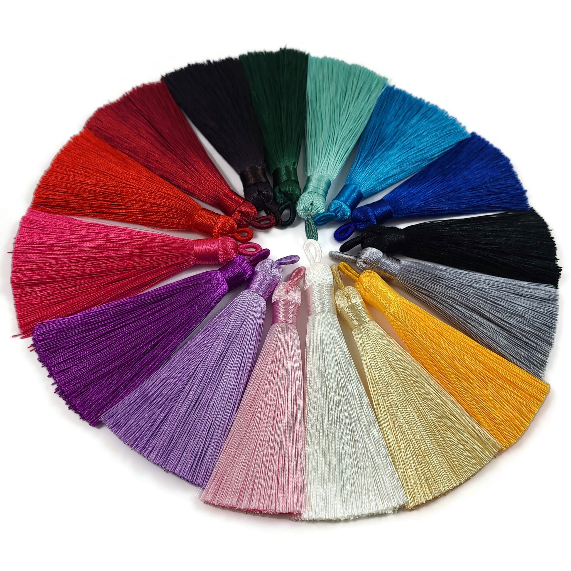 1 Silky tassel 80mm long, Choose your colors, High Quality