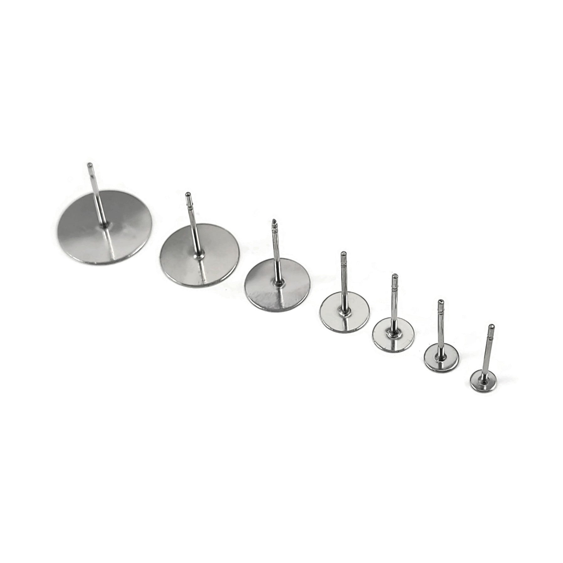 50 Stainless steel earring posts - Bulk price
