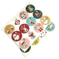 Whimsical Christmas Advent Countdown Stickers