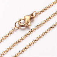 1 Fine cable stainless steel chain necklace 1.5mm