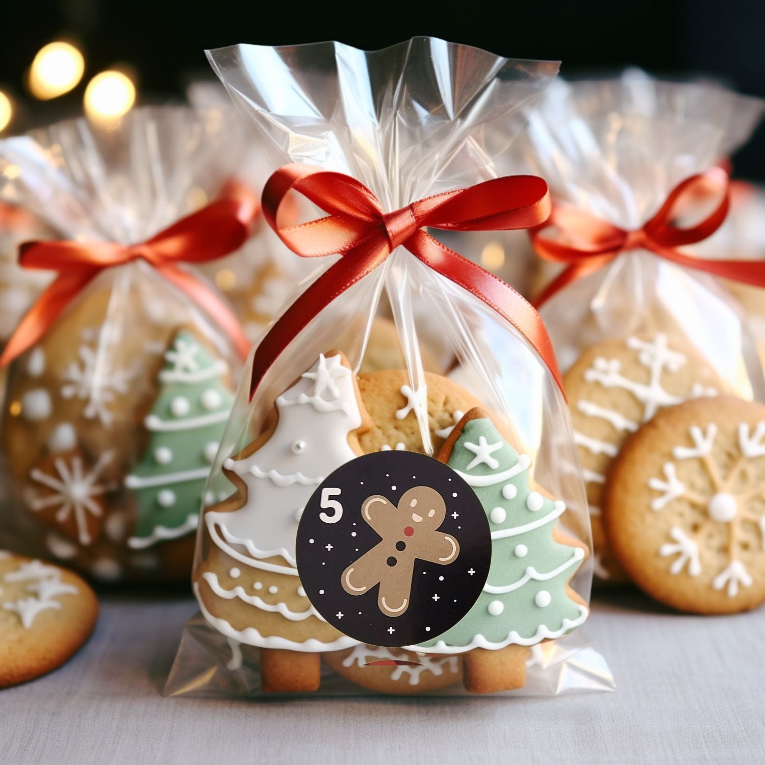 Retro Christmas Advent Calendar Stickers