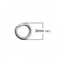 50 Stainless steel jump rings 3mm to 16mm, all gauges