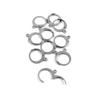 10pcs (5 pairs) Stainless Round Lever Back Hoop earring hooks, Hypoallergenic