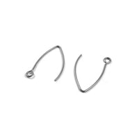 10 Stainless Steel Marquis earring hooks 26x15mm