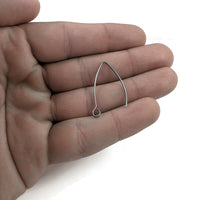 10 Stainless Steel Marquis earring hooks 26x15mm