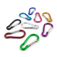Colorful carabiner, 2 inches, Aluminum rainbow clasp, Bag charm, Bottle clip & key fob findings