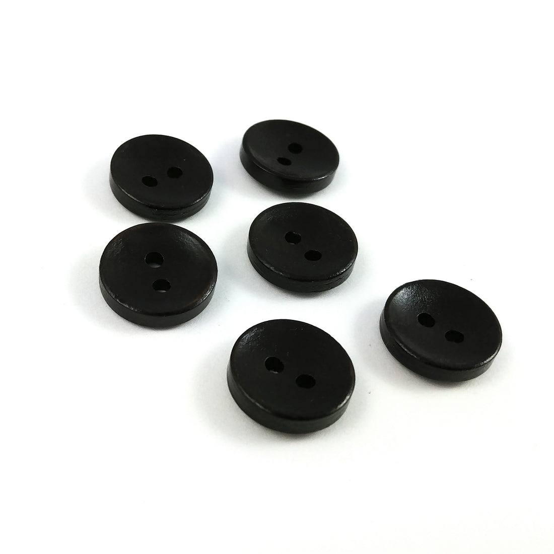 Dark Button 15mm - set of 6 wood buttons