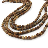 Natural Jasper Stone Beads Strands 4, 6 or 8mm Round