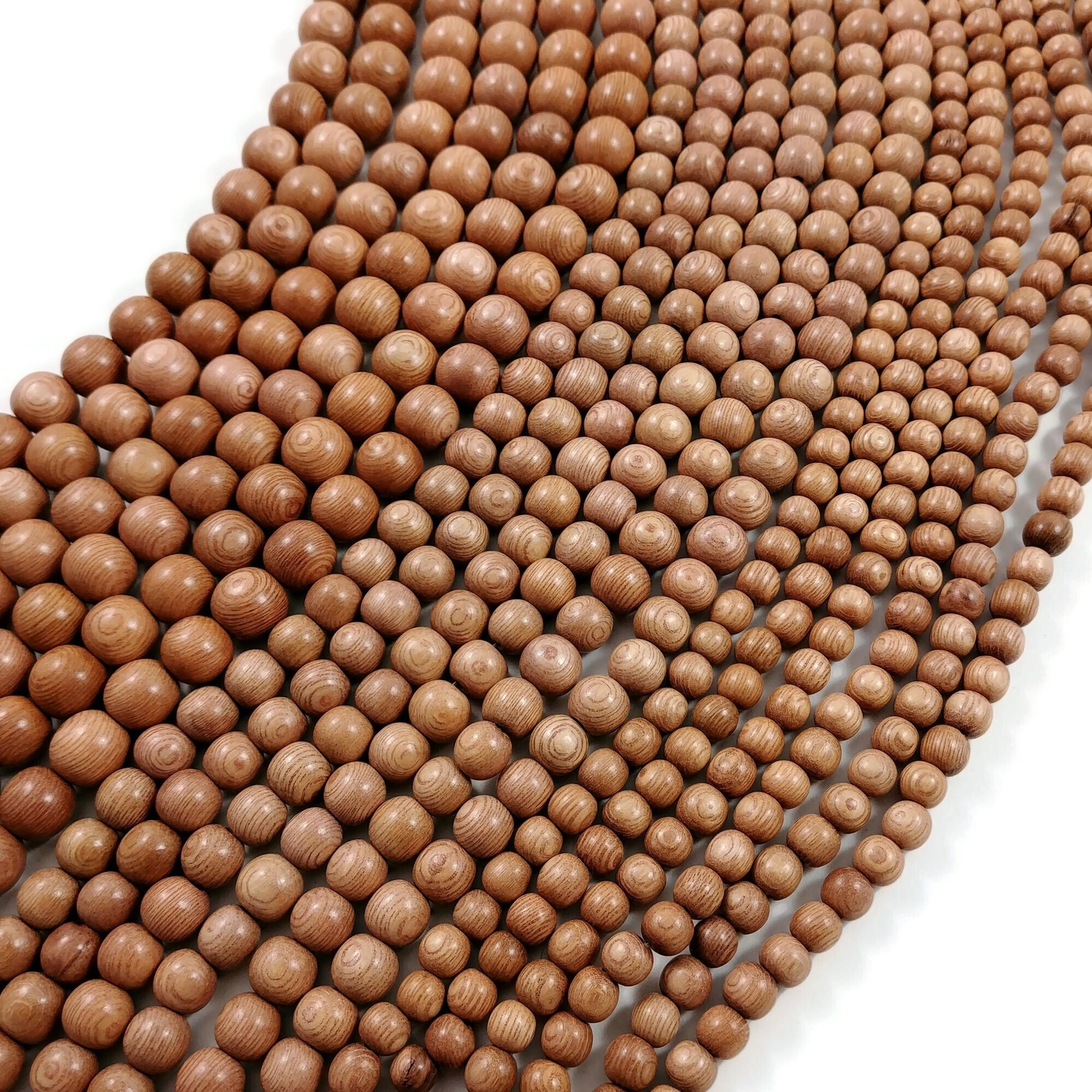 Rosewood beads 4, 5, 6, 8 or 10mm - Natural Mala Wooden Beads