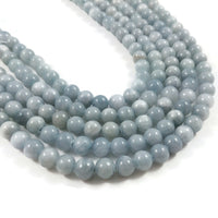 Blue Chalcedony Round Stone Beads Strands