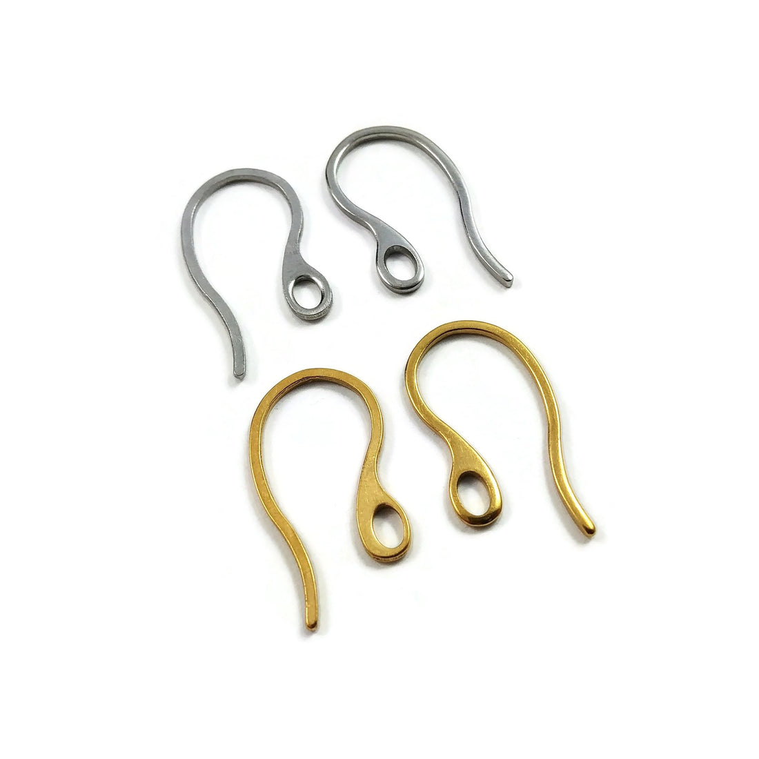 Stainless steel earring hooks 10 pcs (5 pairs) Hypoallergenic