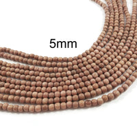 Rosewood beads 4, 5, 6, 8 or 10mm - Natural Mala Wooden Beads