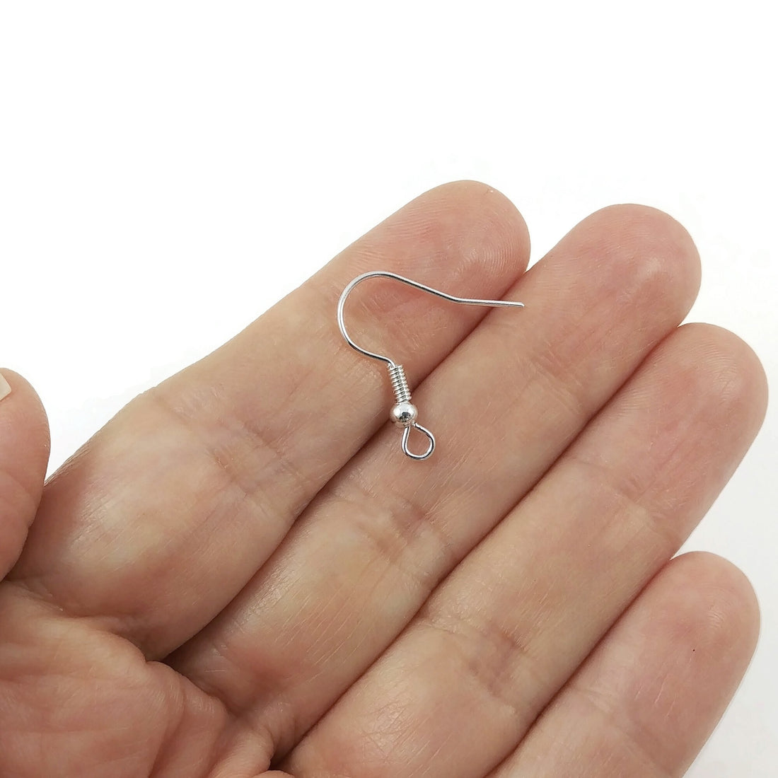 50 Grade A silver plated iron earring hooks