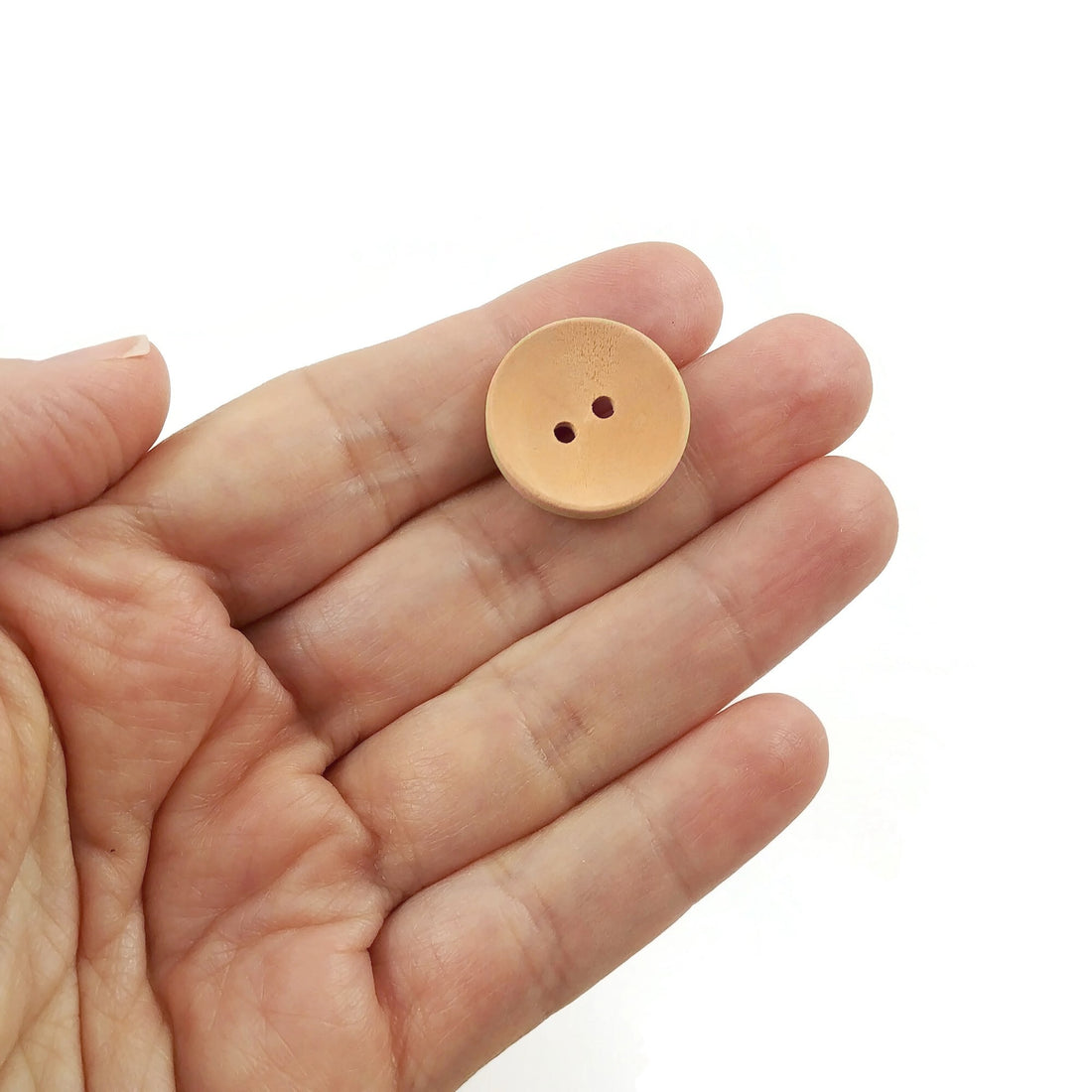 2 Unfinished wooden sewing buttons 20, 25, 30, or 40mm