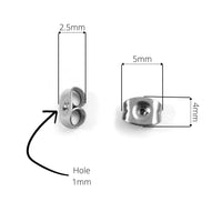 50 Papillons pour tiges de boucle d'oreille en acier inoxydable