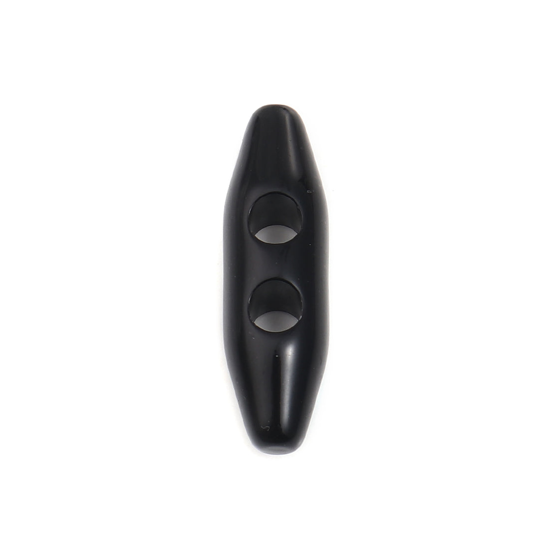 5 Black Acrylic Toggle Sewing Buttons 37x10mm