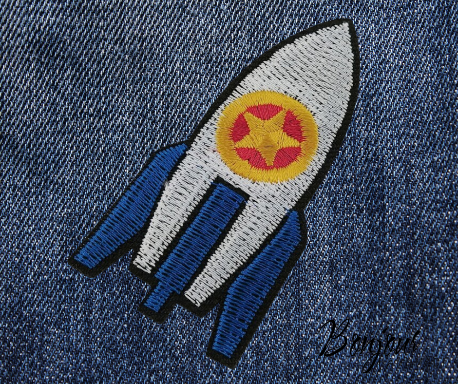 Rocket Iron On Patch â Embroidered Applique