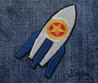 Rocket Iron On Patch â Embroidered Applique