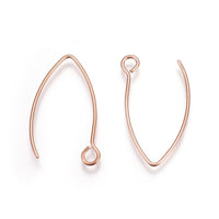 10 Stainless Steel Marquis earring hooks 26x15mm