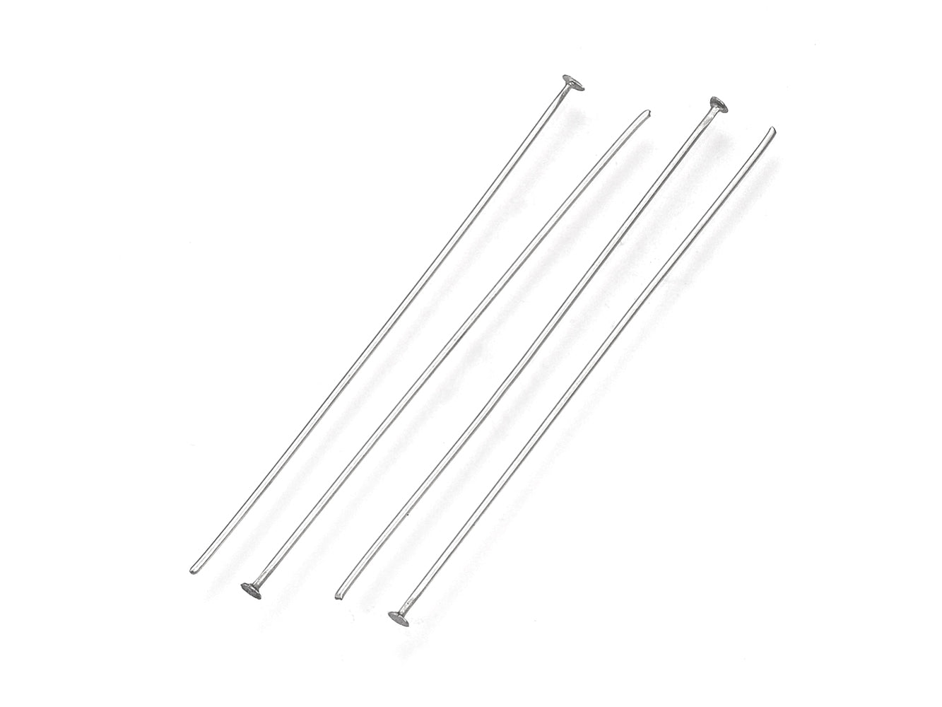 50 Stainless steel flat head pins - 30, 40 or 50mm - Hypoallergenic jewelry findings