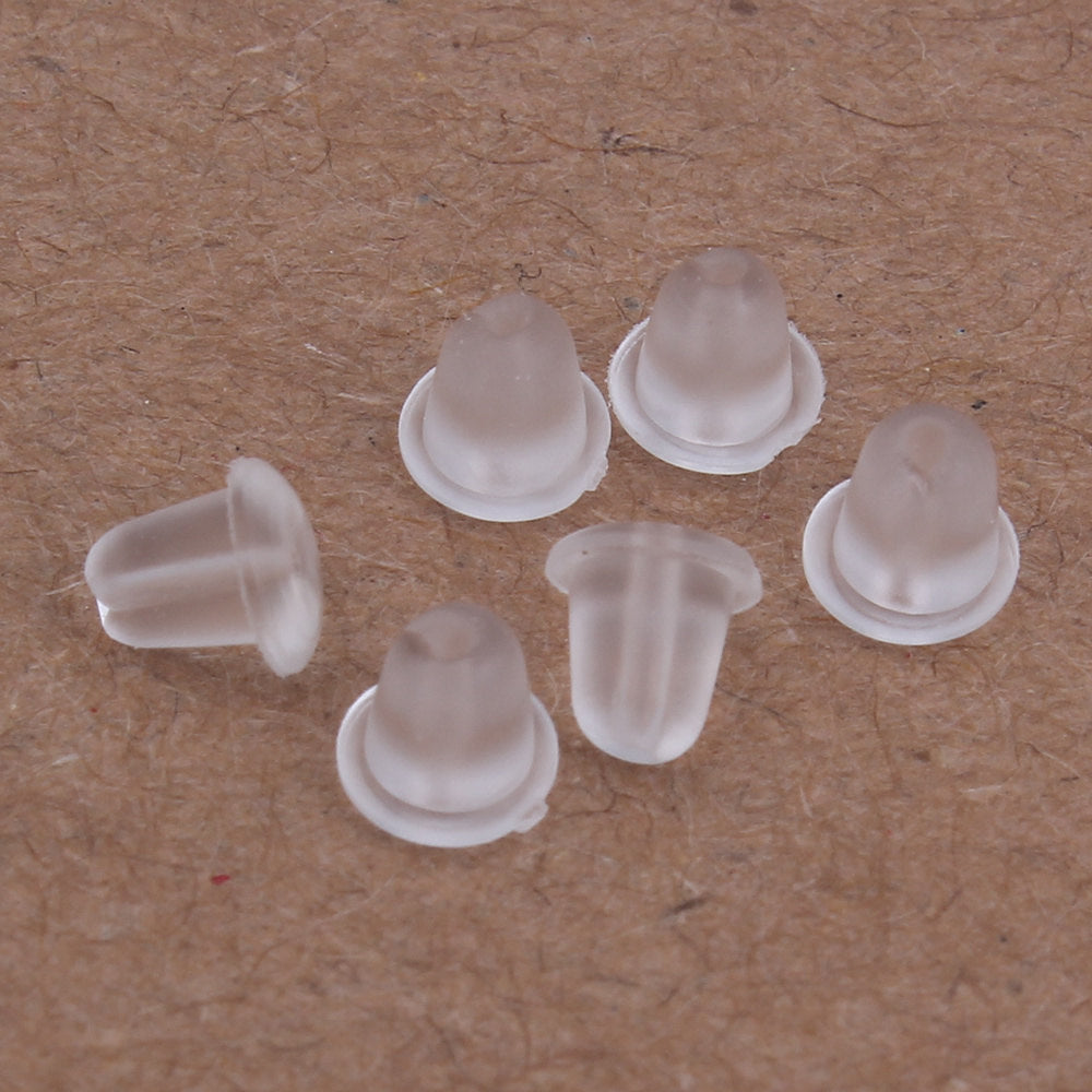 200 Silicone Barrel Bullet Style Earnut 5mm