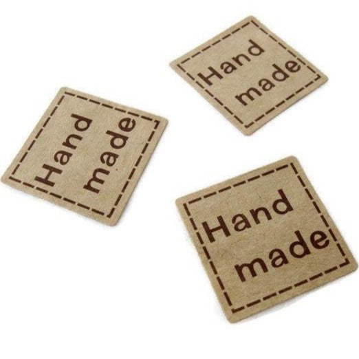 1 inch square sticker label handmade - 32pcs