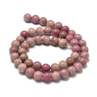 Natural Pink Wood Lace Stone Beads Strands 6, 8 or 10mm Round