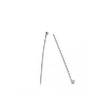 50 Stainless steel flat head pins - 30, 40 or 50mm - Hypoallergenic jewelry findings