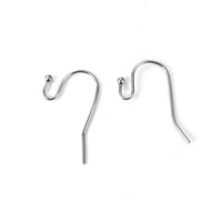 Stainless steel ear wire hooks 50 pcs (25 pairs) Hypoallergenic 22mm