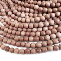 Rosewood beads 4, 5, 6, 8 or 10mm - Natural Mala Wooden Beads