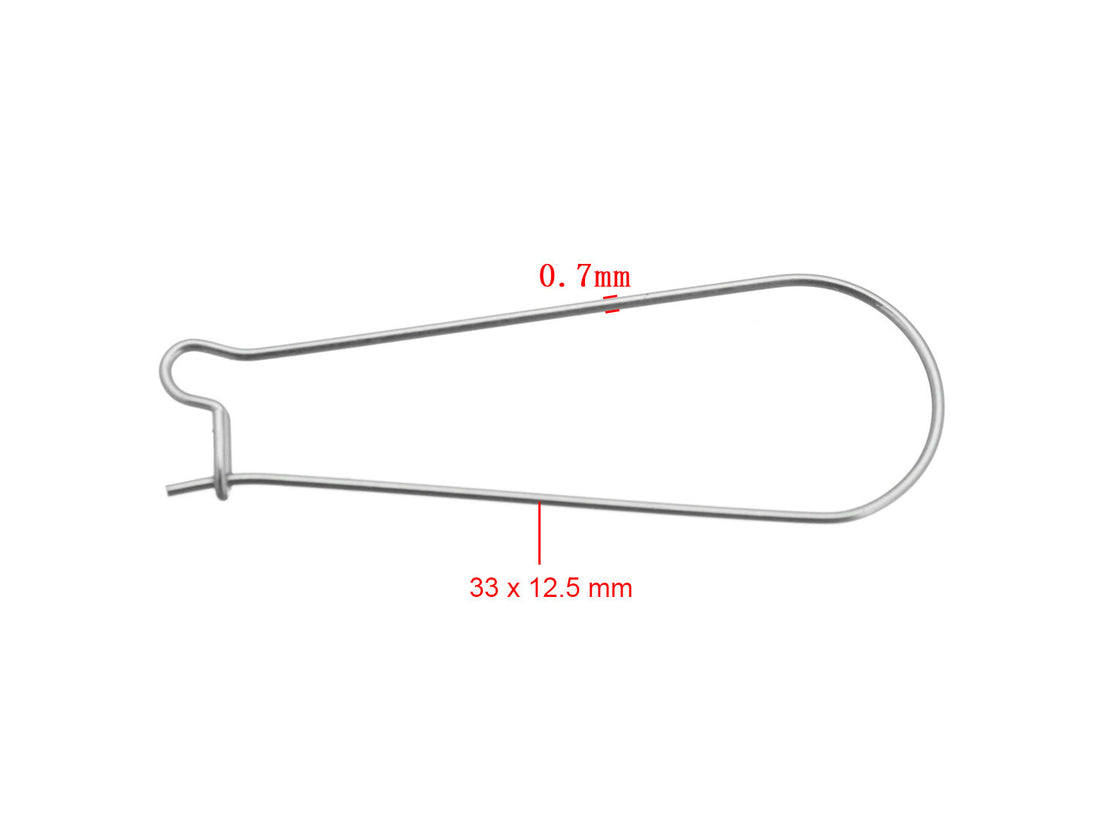 Stainless steel kidney earring hooks 50pcs (25 pairs) Surgical Stainless Steel