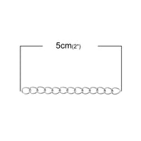 10 Stainless steel extension jewelry chains - Tail extender 50mm - Two sizes available