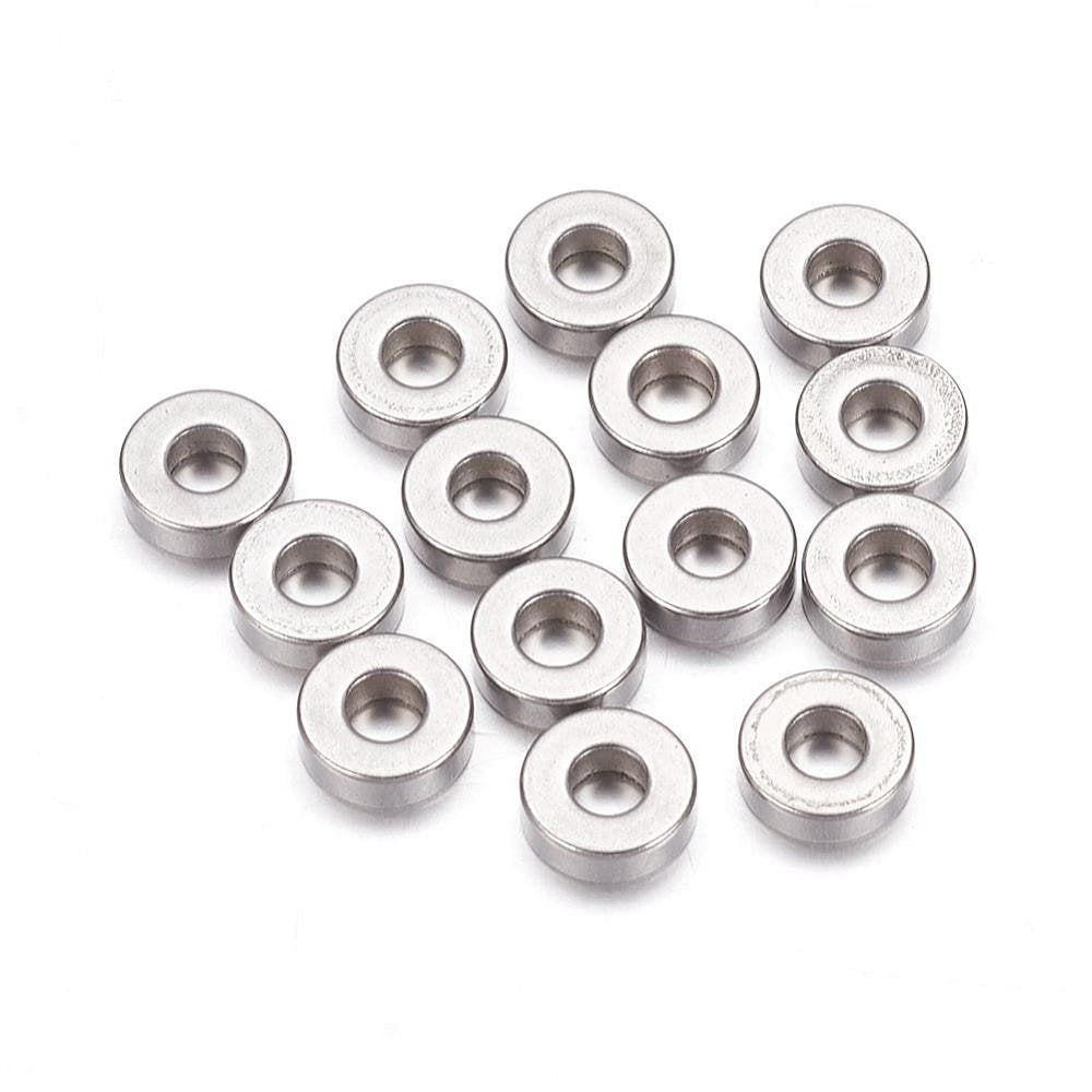 5 Perles anneaux de 7mm en acier inoxydable