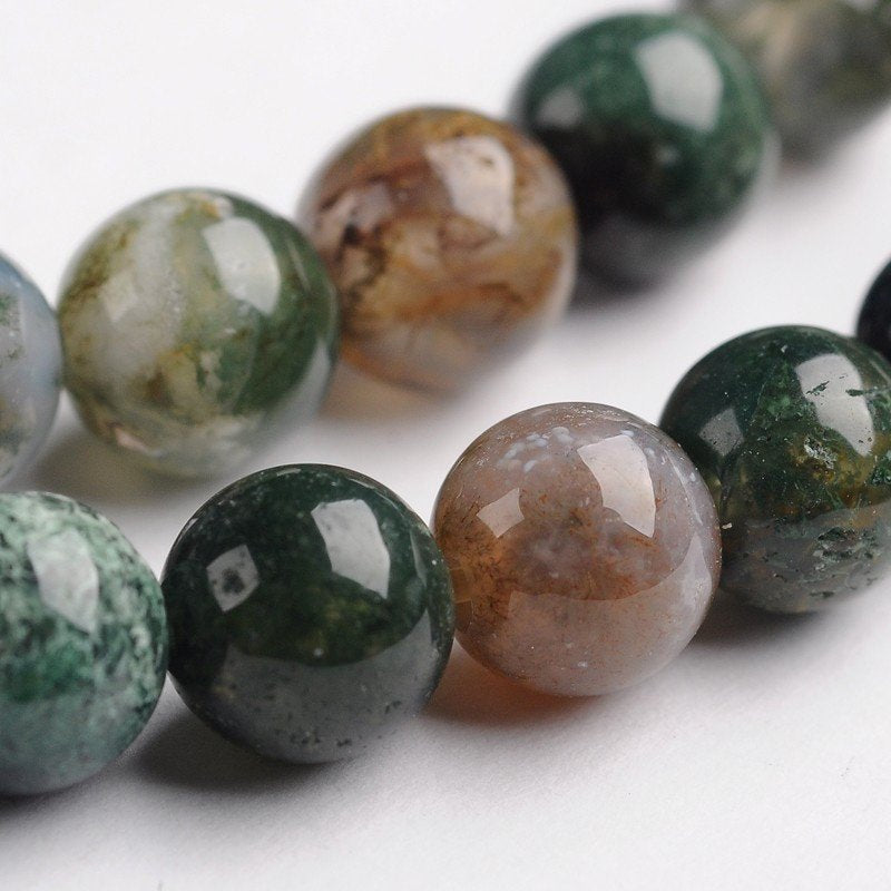 Natural Indian Agate Stone Beads Strands 4 or 6mm Round