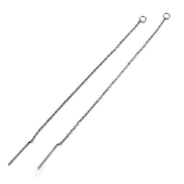 10 Stainless steel chain ear thread with closed ring - Hypoallergenic