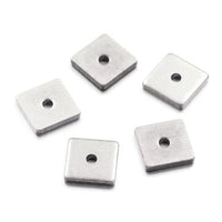 10 Stainless Steel Square Spacer Beads 6mm or 8mm